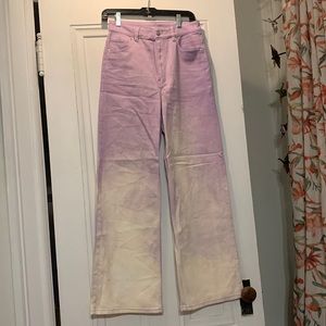 Custom wide leg pants purple